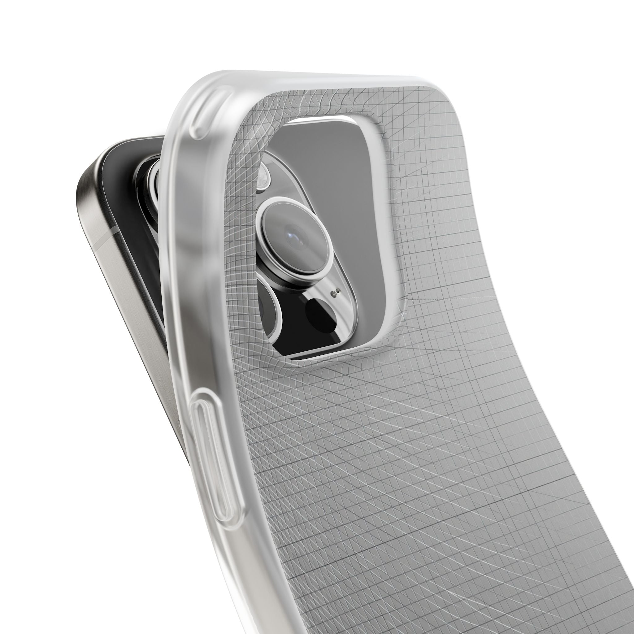 Grey Lite Phone Case for iPhone - Chrome Mesh Warp