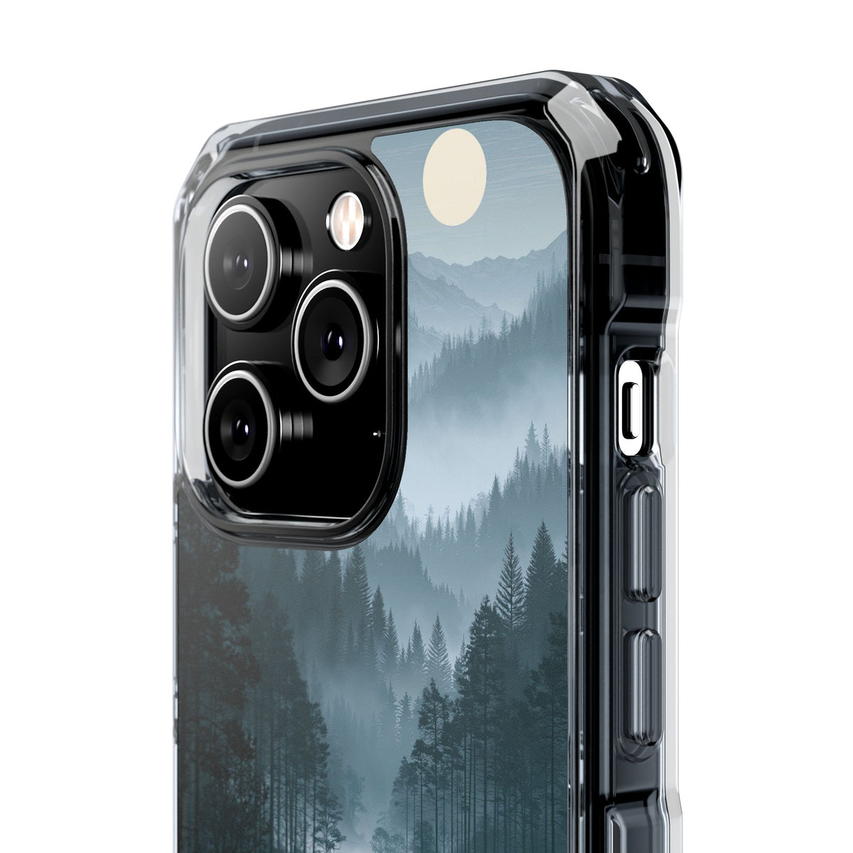 Silent Nordic Fjord · Clear Impact Magnetic Phone Case for iPhone · Blue
