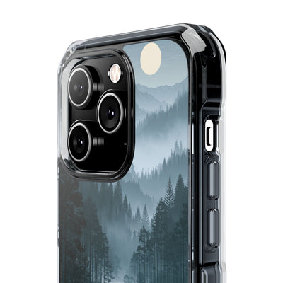 Silent Nordic Fjord · Clear Impact Magnetic Phone Case for iPhone · Blue
