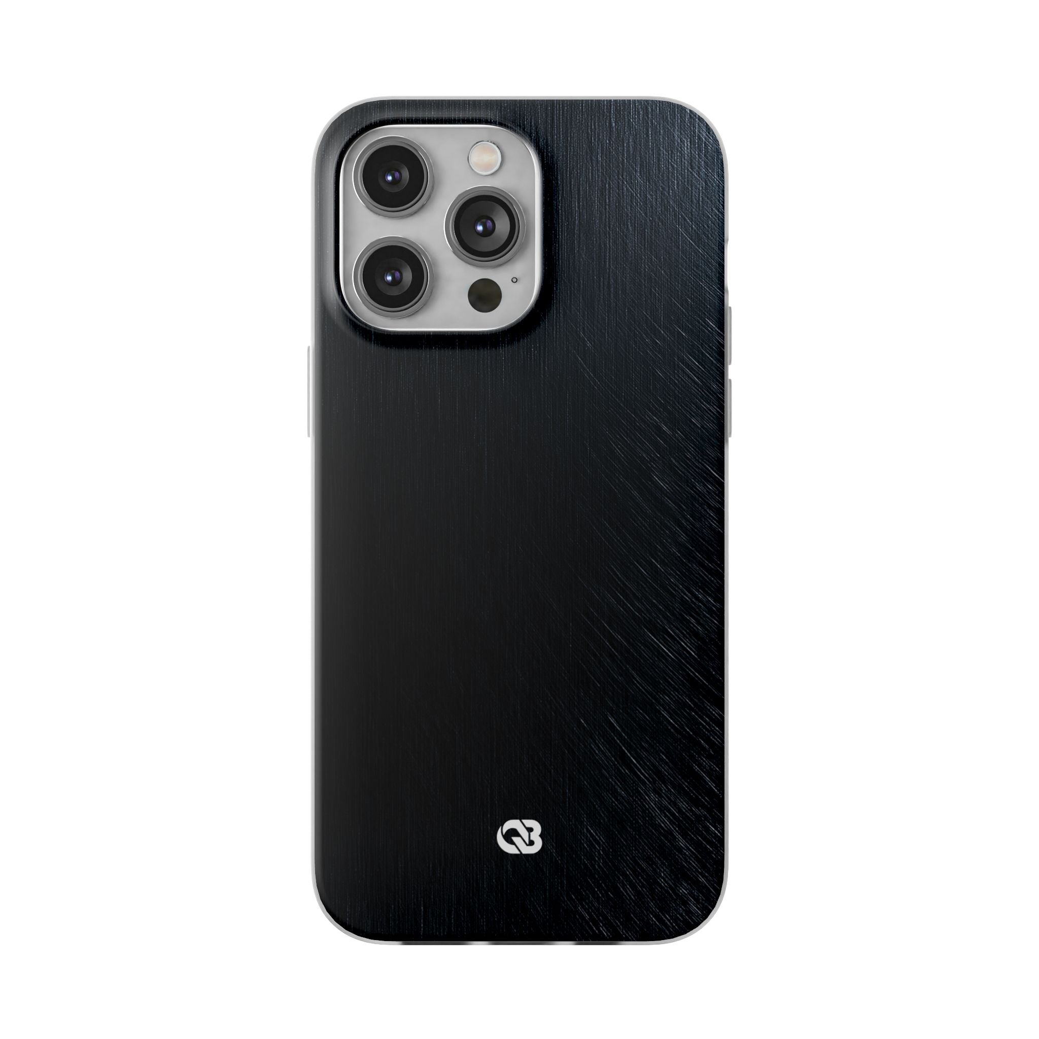 Black Lite Phone Case for iPhone - Midnight Brushed Grain
