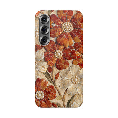 Carnelian Pearl Bloom · Lite Phone Case for Samsung · Orange