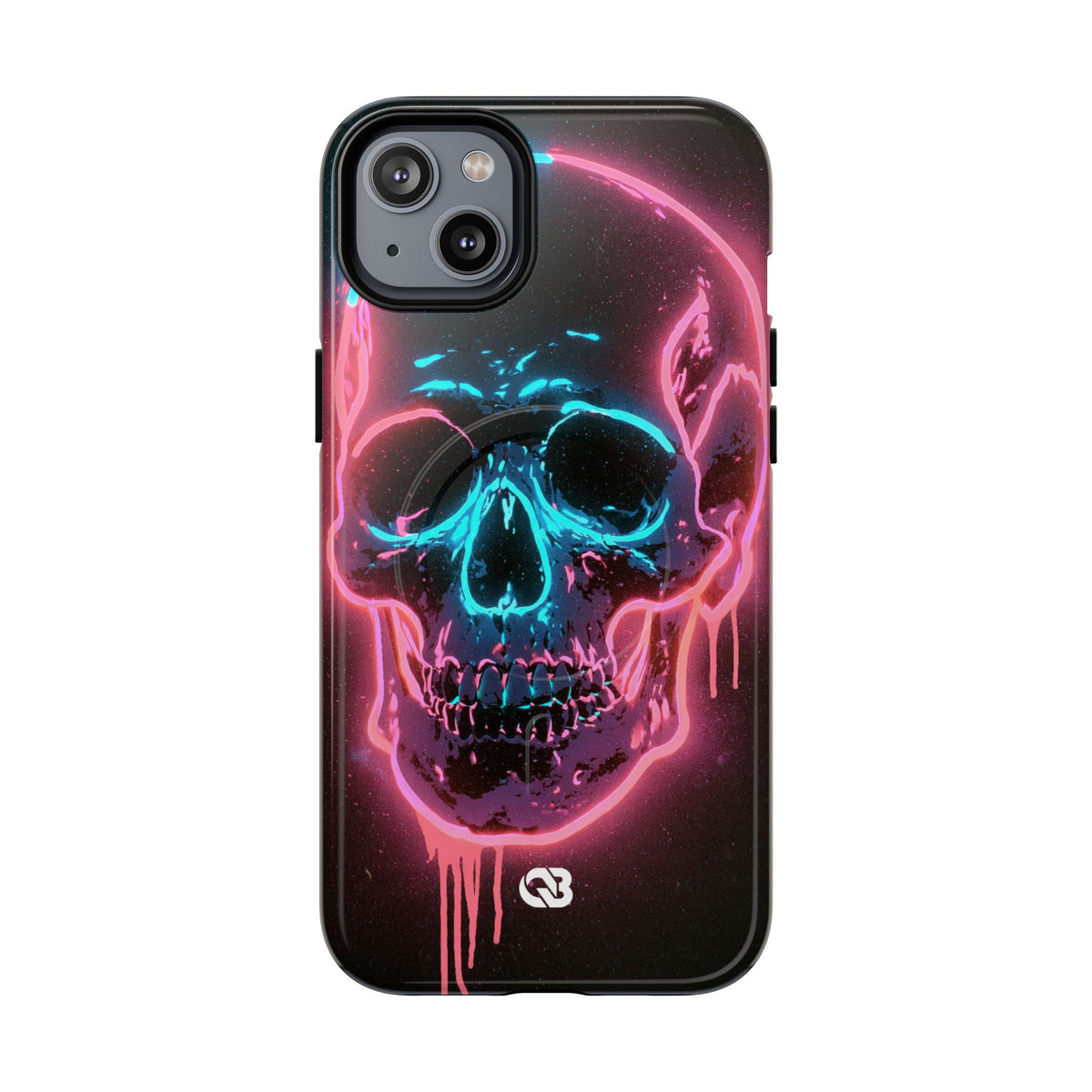 Neon Drip Skull · Tough 2.0 Magnetic Phone Case for iPhone · Black