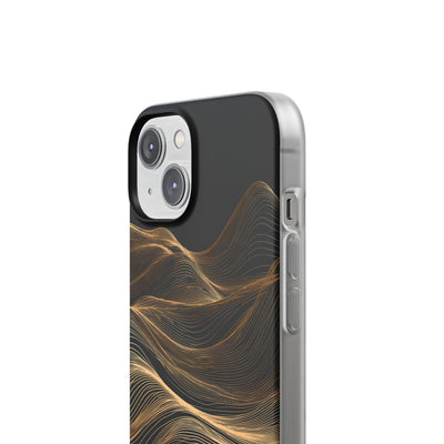Black Lite Phone Case for iPhone - Copper Topo Ridge