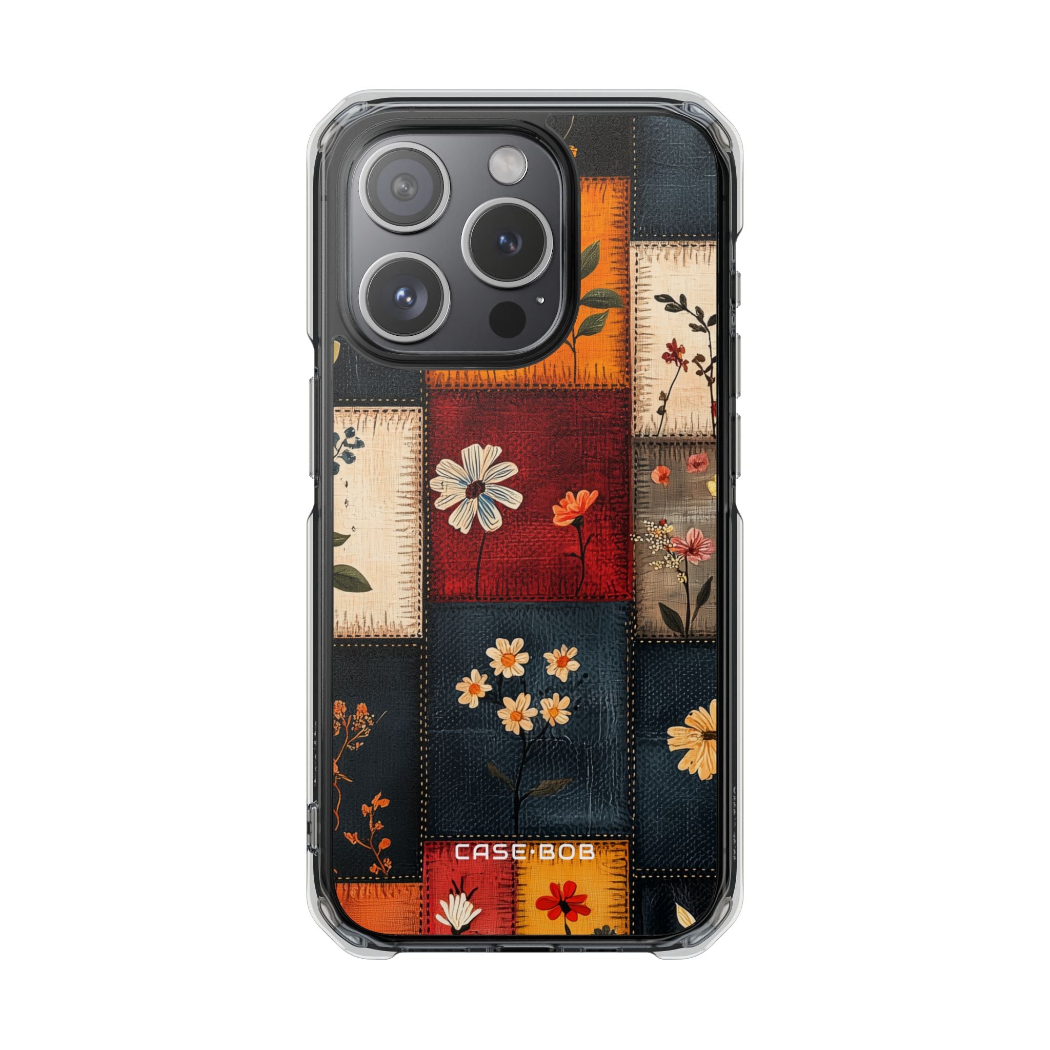 Patchwork Blooms iPhone 15 Pro Hoesje - Impact