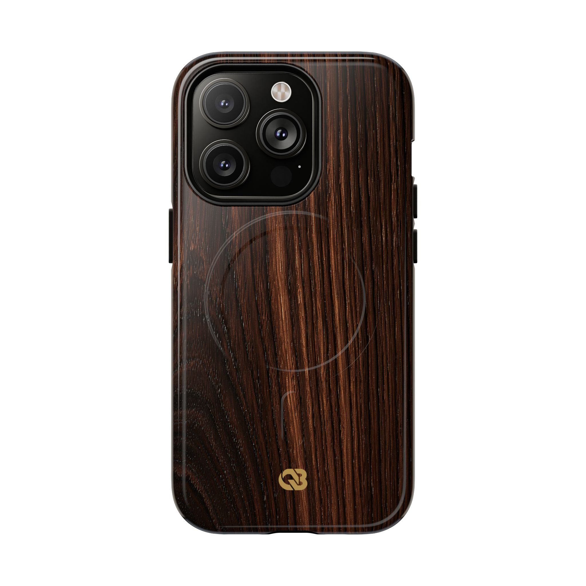 Brown Tough 2.0 Magsafe Phone Case for iPhone - Burnished Mahogany Grain