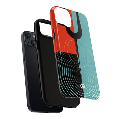 Teal Tough 2.0 Magsafe Phone Case for iPhone - Sonic Static Split