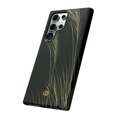 Green Tough Phone Case for Samsung - Midnight Gilded Grass