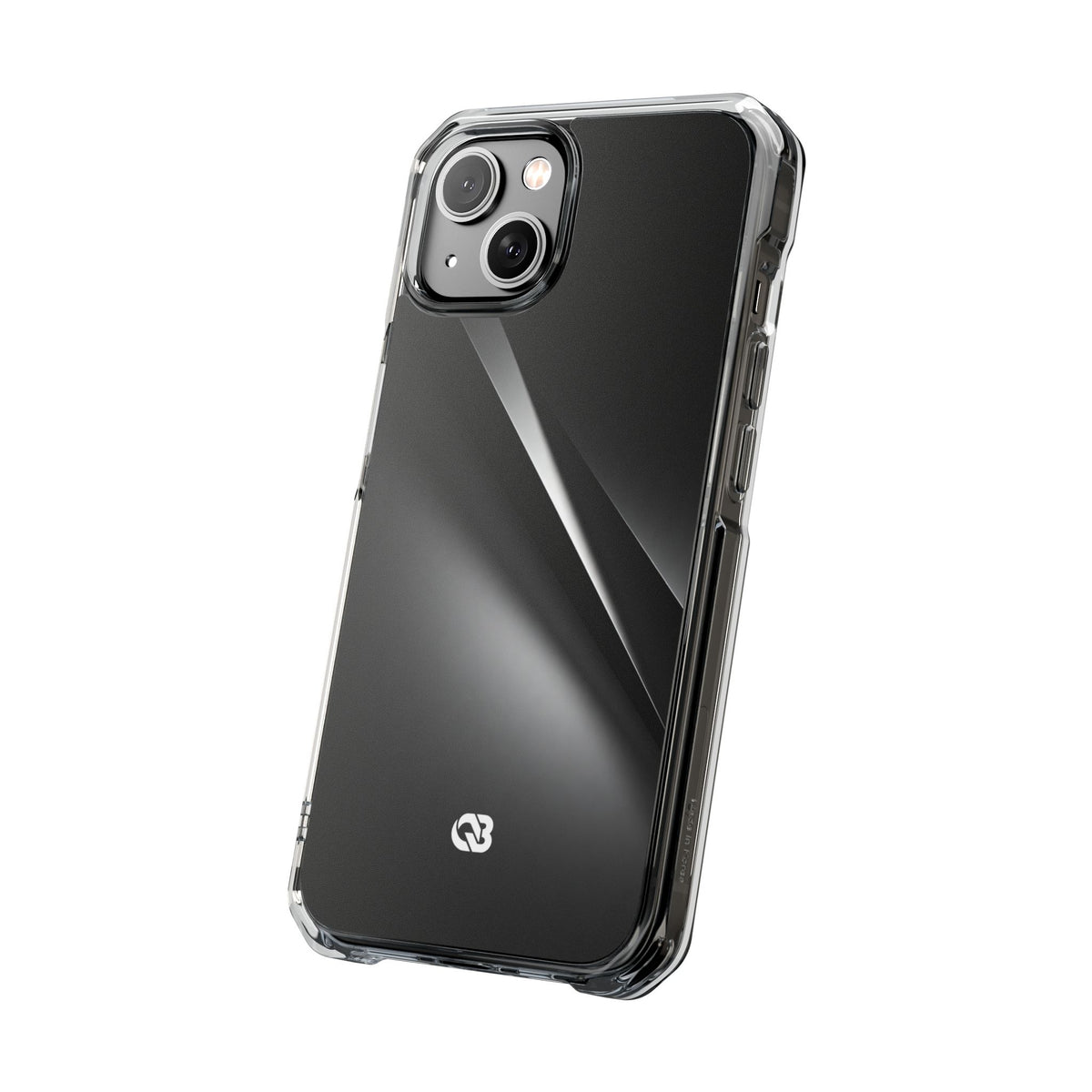 Obsidian Ridge · Clear Impact Magnetic Phone Case for iPhone ·  Black