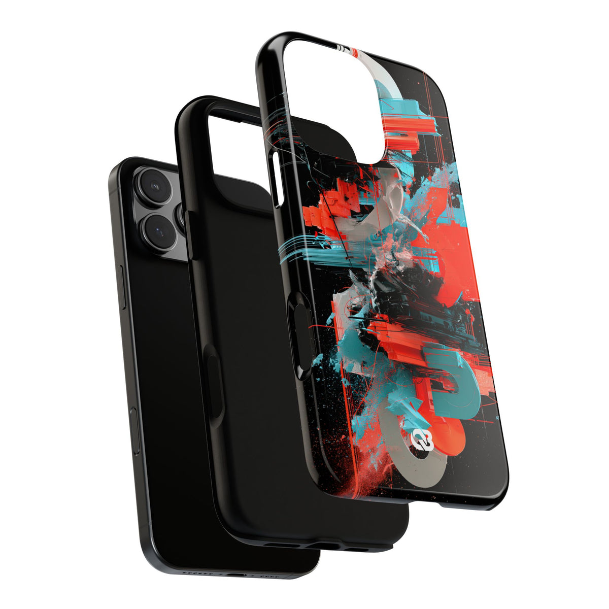 Fragmented Cyber Core · Tough Phone Case for iPhone · Black
