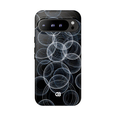 Black Tough Phone Case for Google Pixel - Frosted Ring Matrix