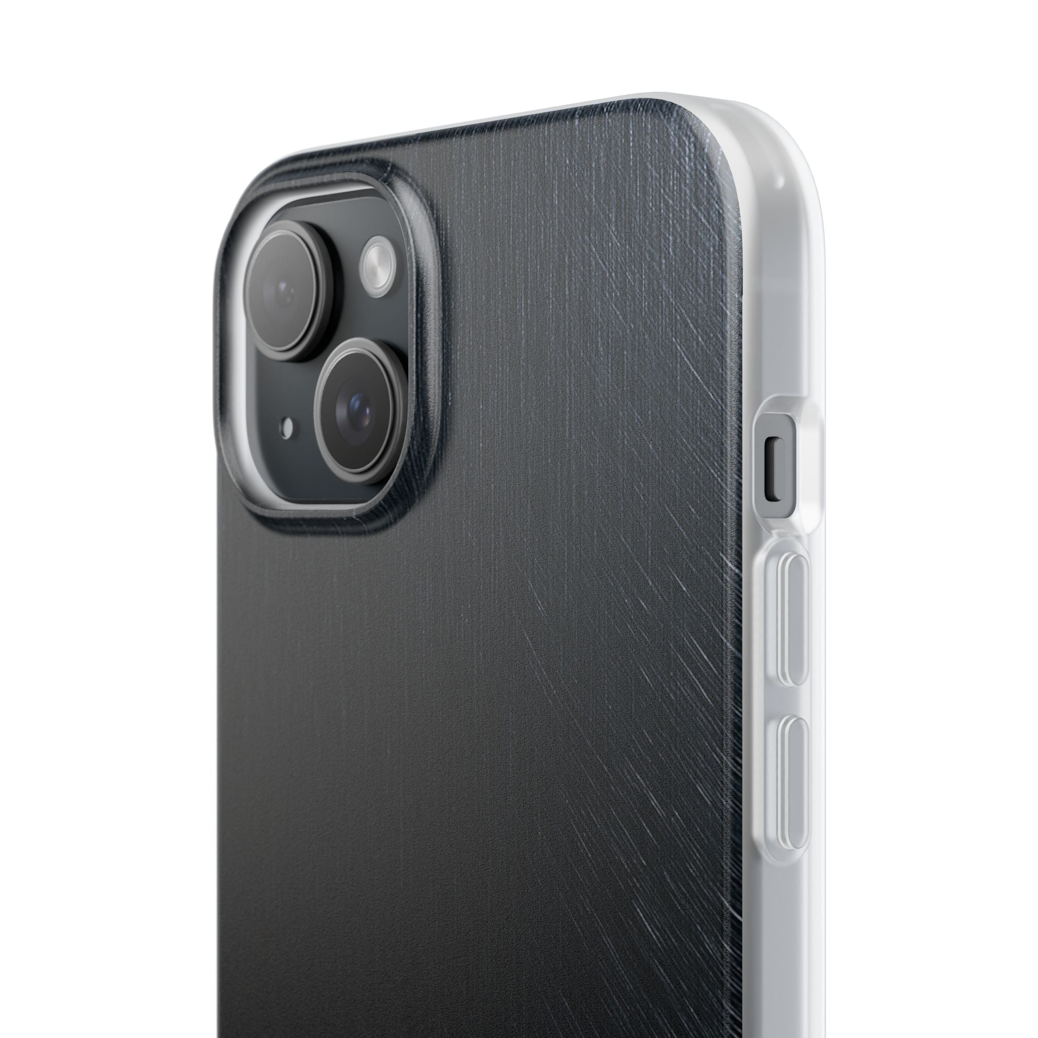 Black Lite Phone Case for iPhone - Midnight Brushed Grain