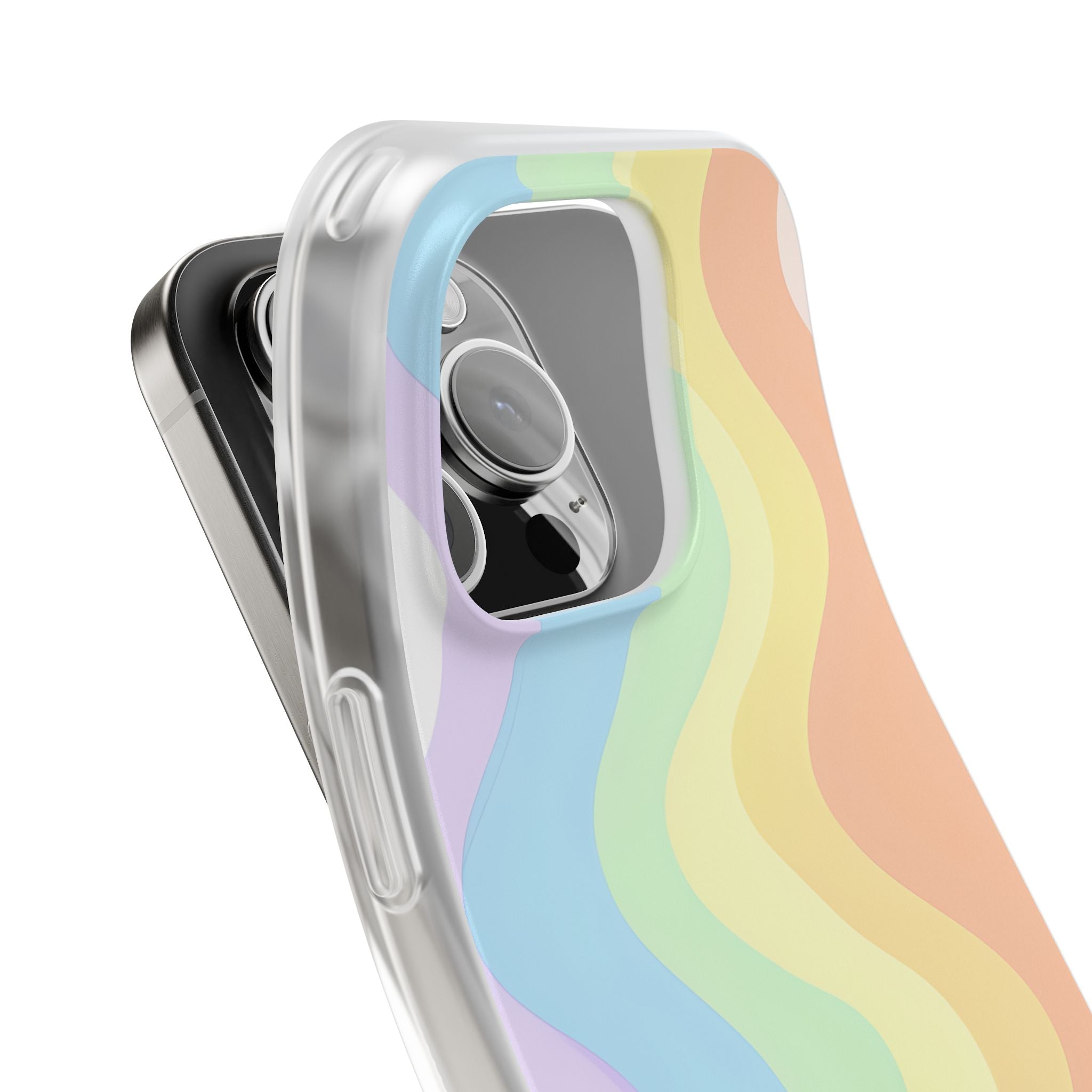 Pastel Ripple Flow · Soft Phone Case for iPhone