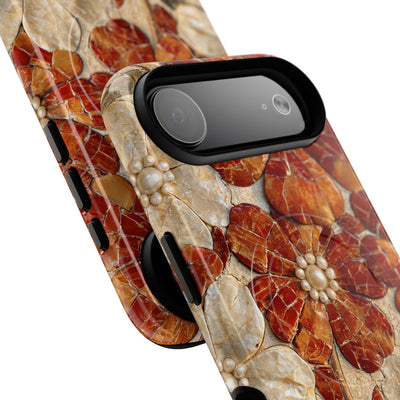 Carnelian Pearl Bloom · Tough 2.0 Magnetic Phone Case for iPhone · Orange
