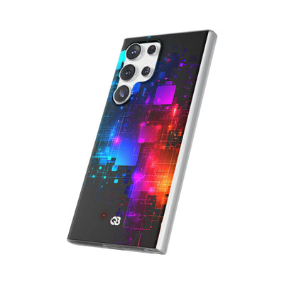 Spectral Circuit Grid · Lite Phone Case for Samsung · Black