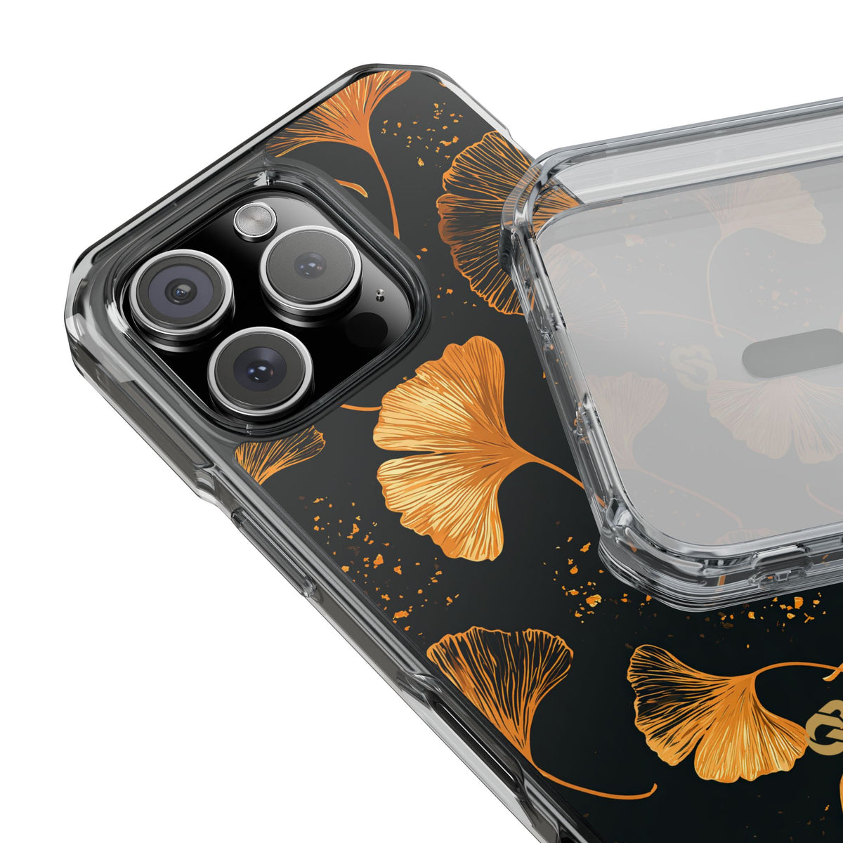 Gilded Ginkgo · Clear Impact Magnetic Phone Case for iPhone · Gold