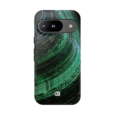 Orbital Data Stream · Tough Phone Case for Pixel ·  Green