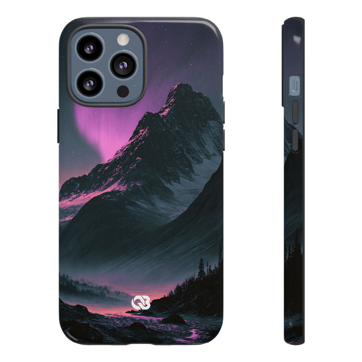 Arctic Aurora Summit · Tough Phone Case for iPhone · Black