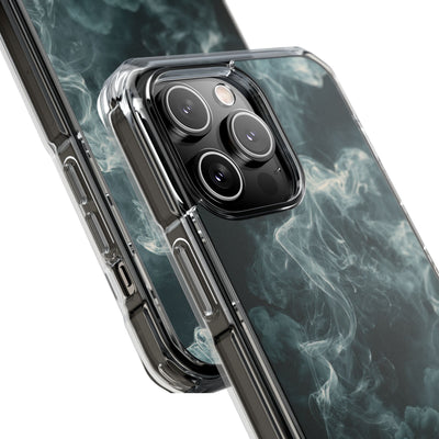 Luminescent Vapor Drift · Clear Impact Magnetic Phone Case for iPhone · Teal