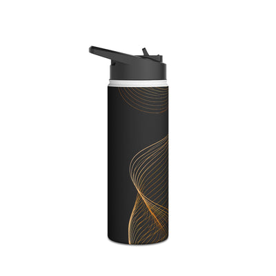 Golden Horizon Drift · Insulated Water Bottle · Black