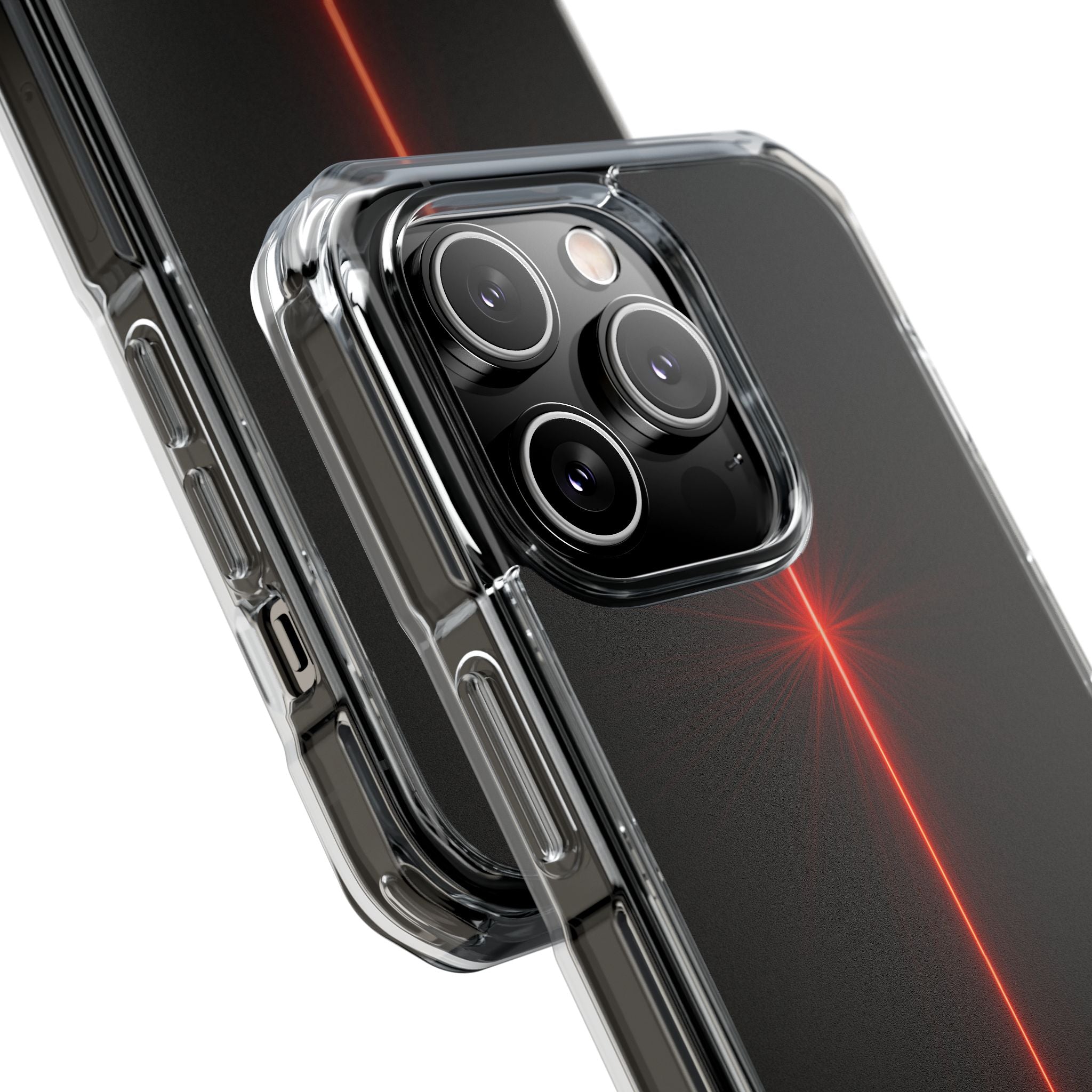 Red Impact MagSafe Phone Case for iPhone - Crimson Flare Vector