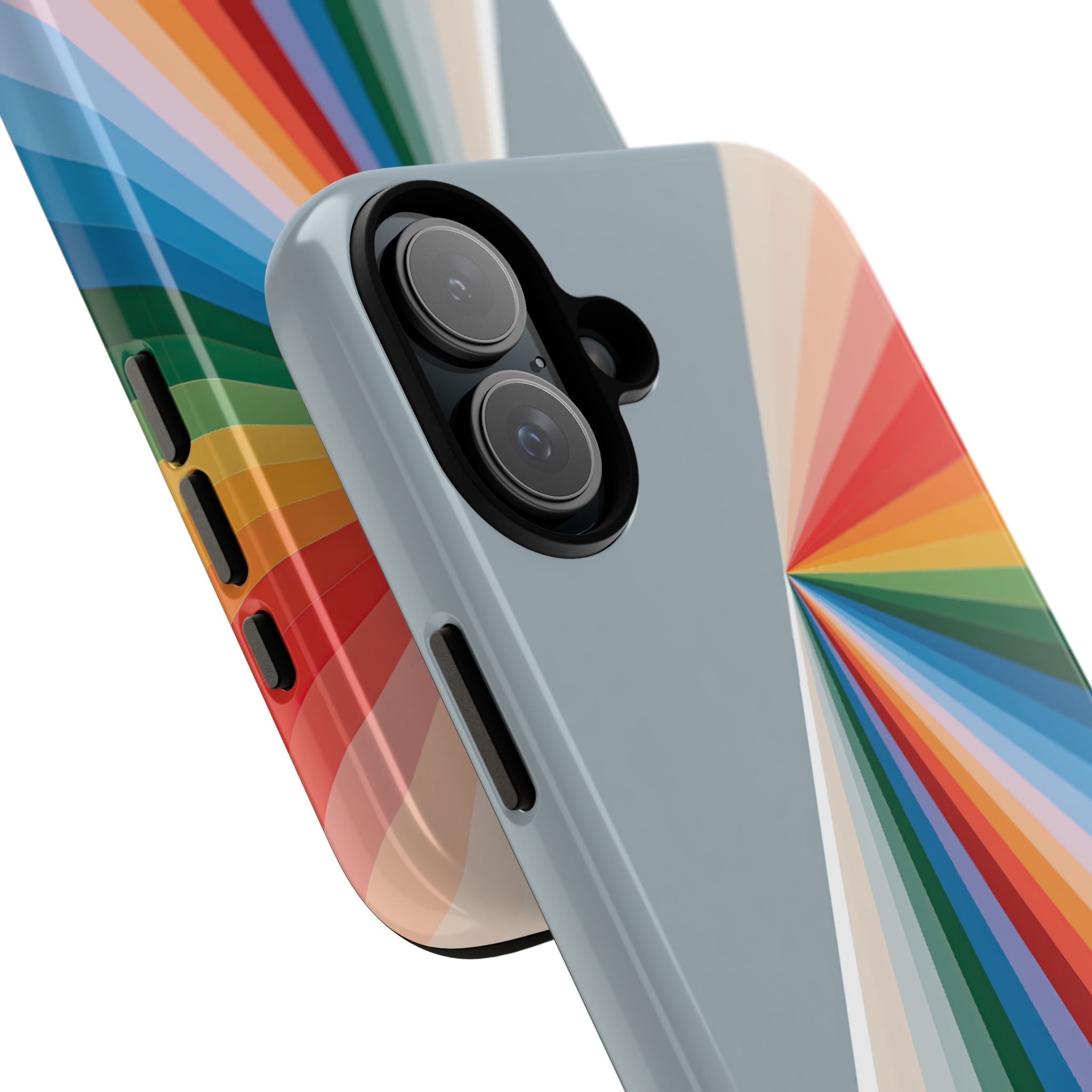 Grey Tough Phone Case for iPhone - Slate Prism Burst
