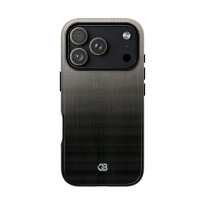 Grey Tough Phone Case for iPhone - Faded Sand Mesh
