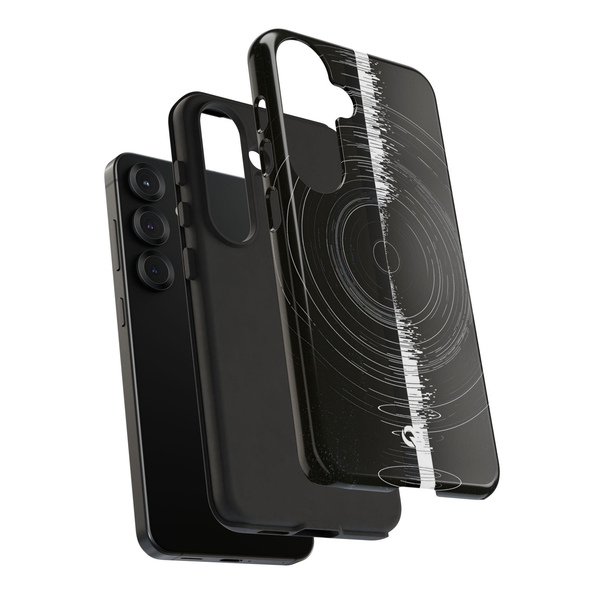 Black Tough Phone Case for Samsung - Obsidian Orbital Signal
