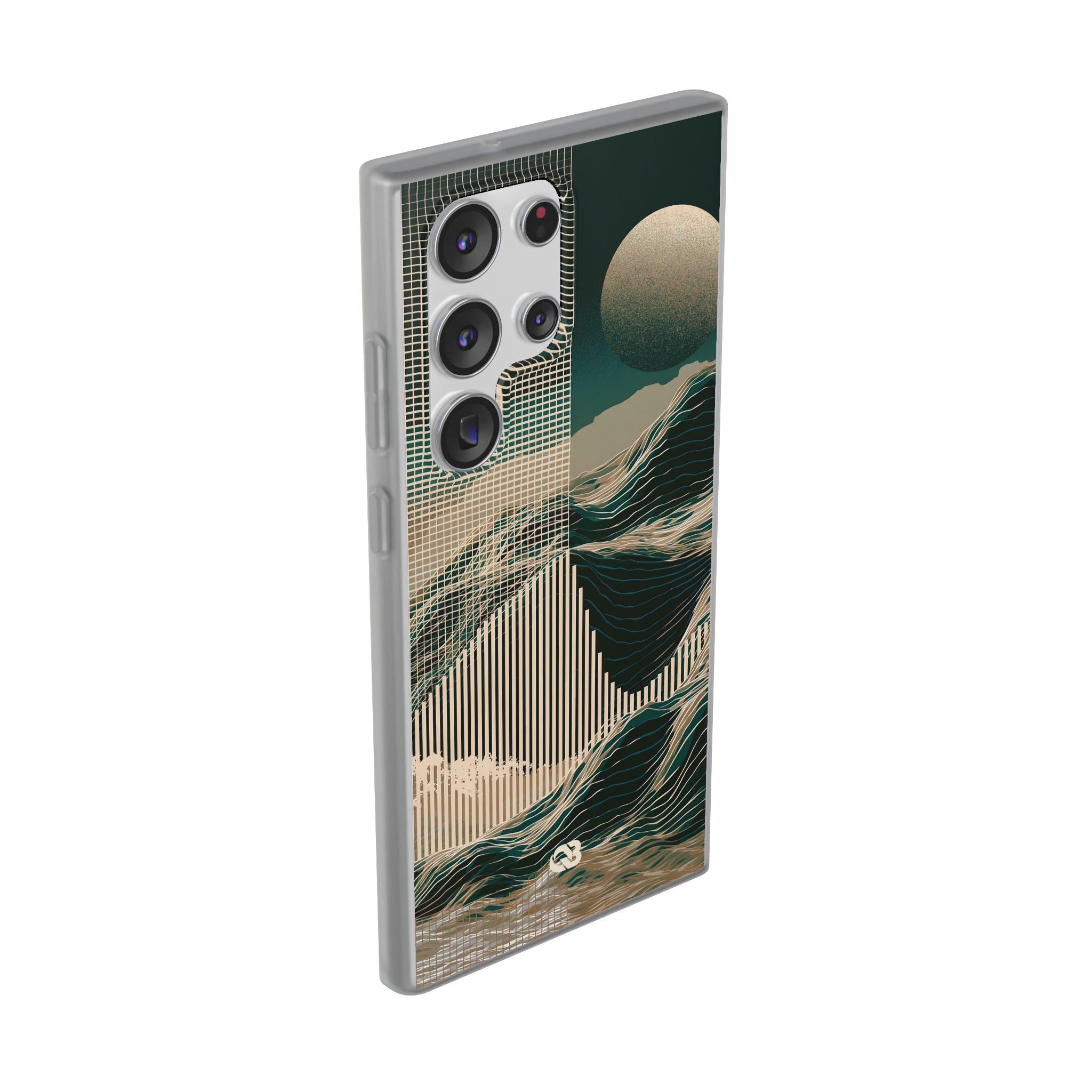 Green Lite Phone Case for Samsung - Lunar Moss Topography