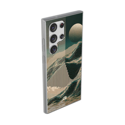 Green Lite Phone Case for Samsung - Lunar Moss Topography