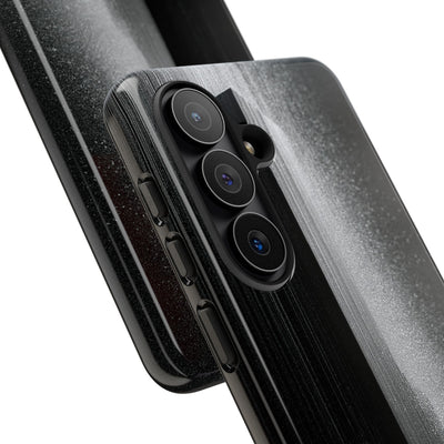 Black Tough Phone Case for Samsung - Brutalist Pixel Monolith