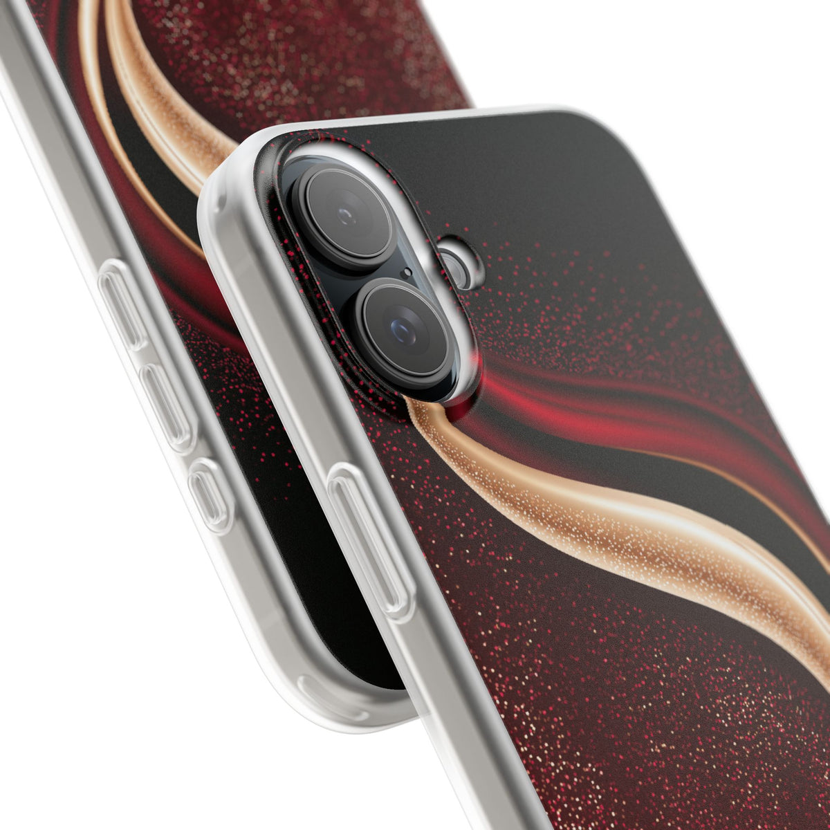 Gilded Crimson Flow · Lite Phone Case for iPhone ·  Red