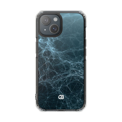 Teal Impact MagSafe Phone Case for iPhone - Arctic Neural Mesh