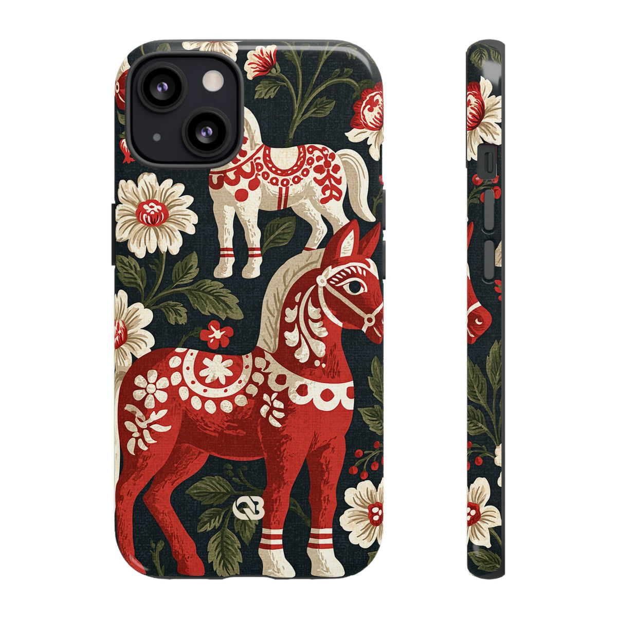 Nordic Dala Meadow · Tough Phone Case for iPhone · Red