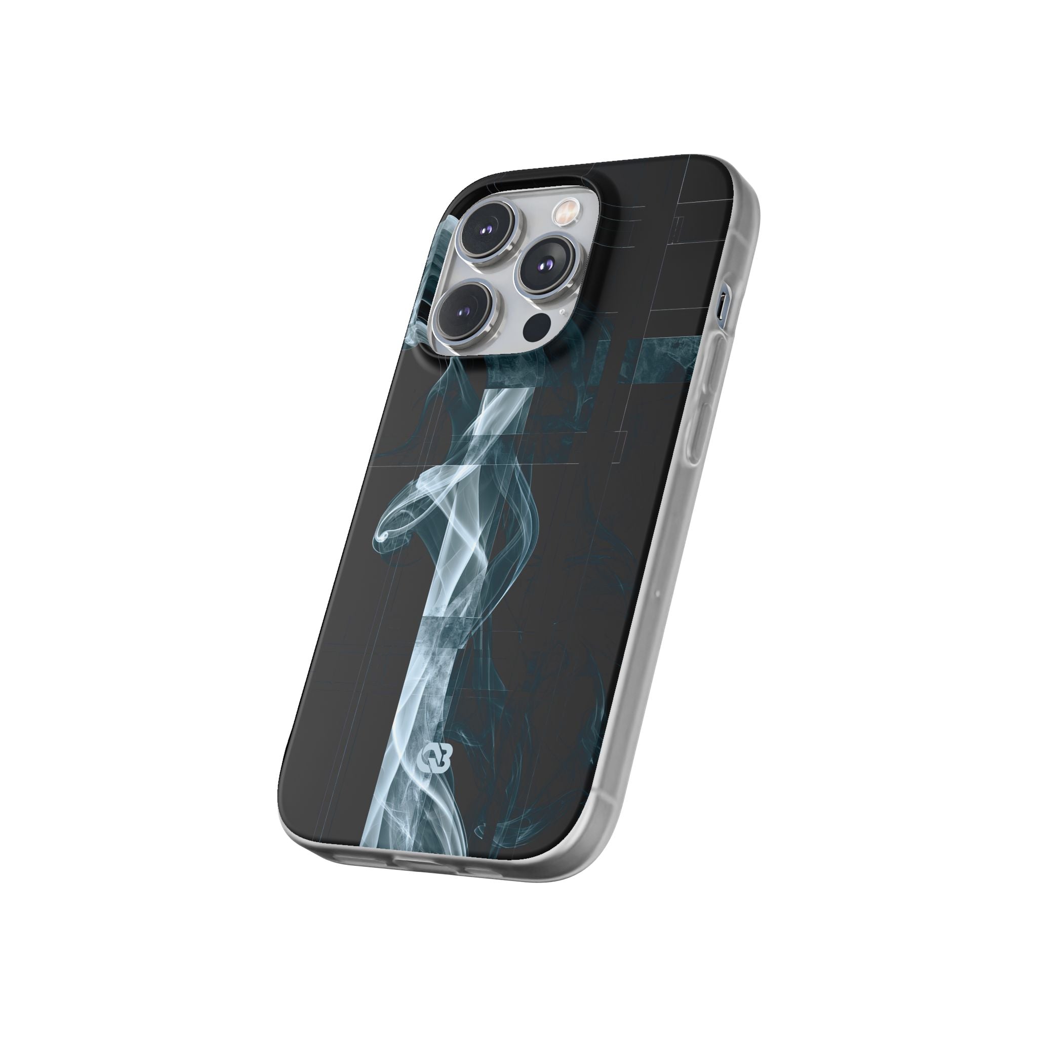 Black Lite Phone Case for iPhone - Arctic Vapor Grid