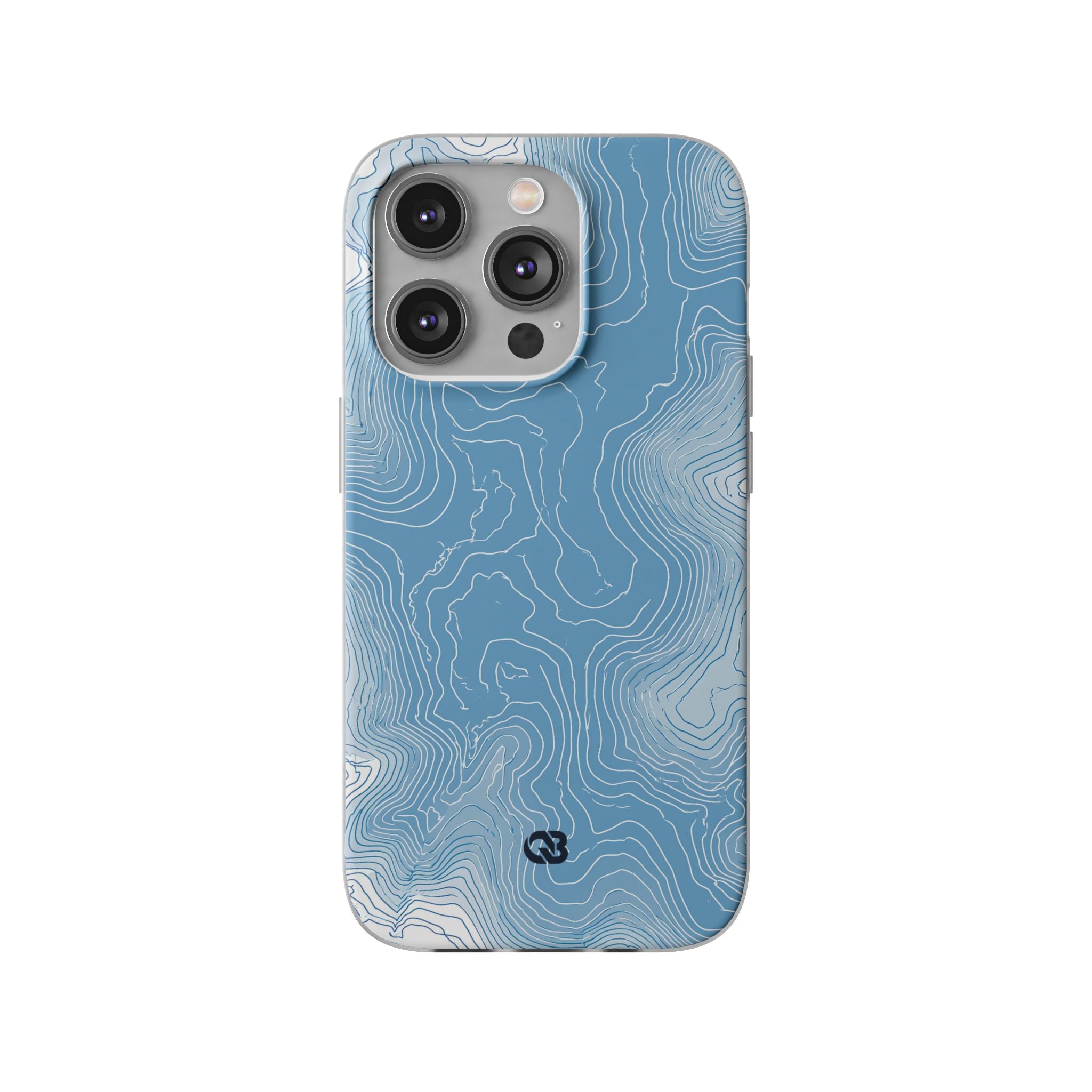 Blue Lite Phone Case for iPhone - Glacial Ridge Topo