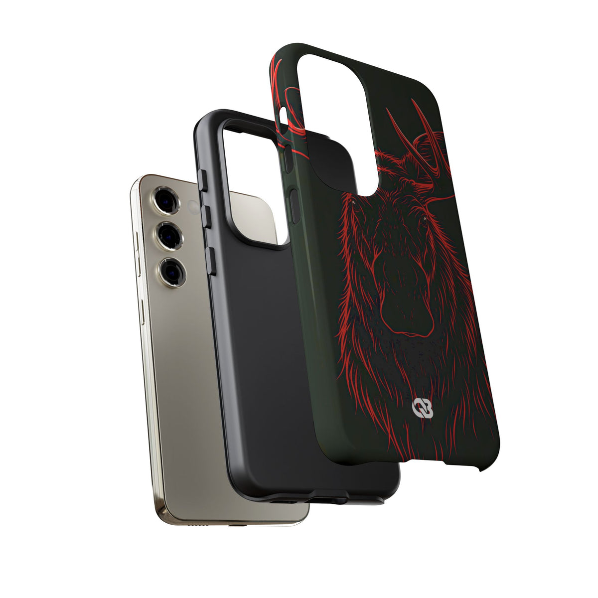 Nordic Moose Contour · Tough Phone Case for Samsung · Red
