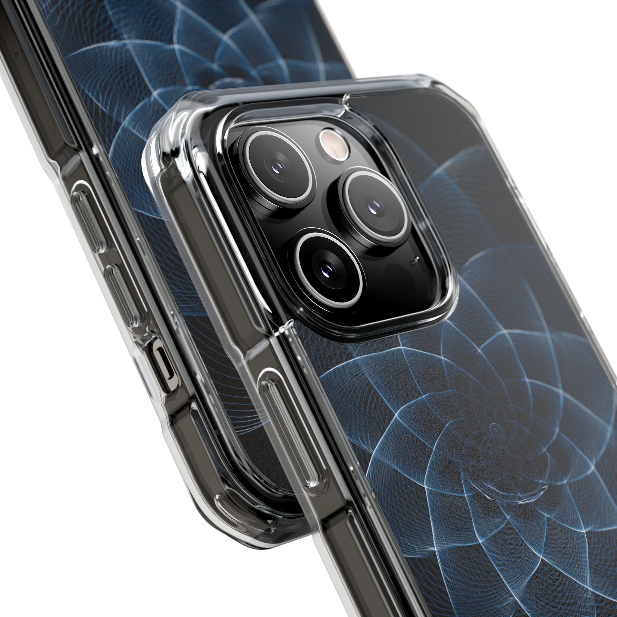 Blue Impact MagSafe Phone Case for iPhone - Cobalt Geometric Bloom