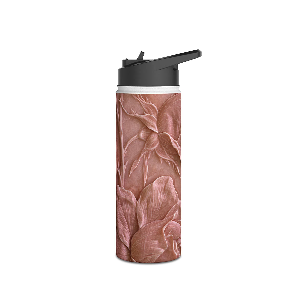 Blush Rose Relief · Insulated Water Bottle · Pink