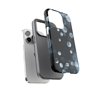Black Tough Phone Case for iPhone - Silver Orbit Glow