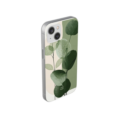 Green Lite Phone Case for iPhone - Sage Leaf Skeletals