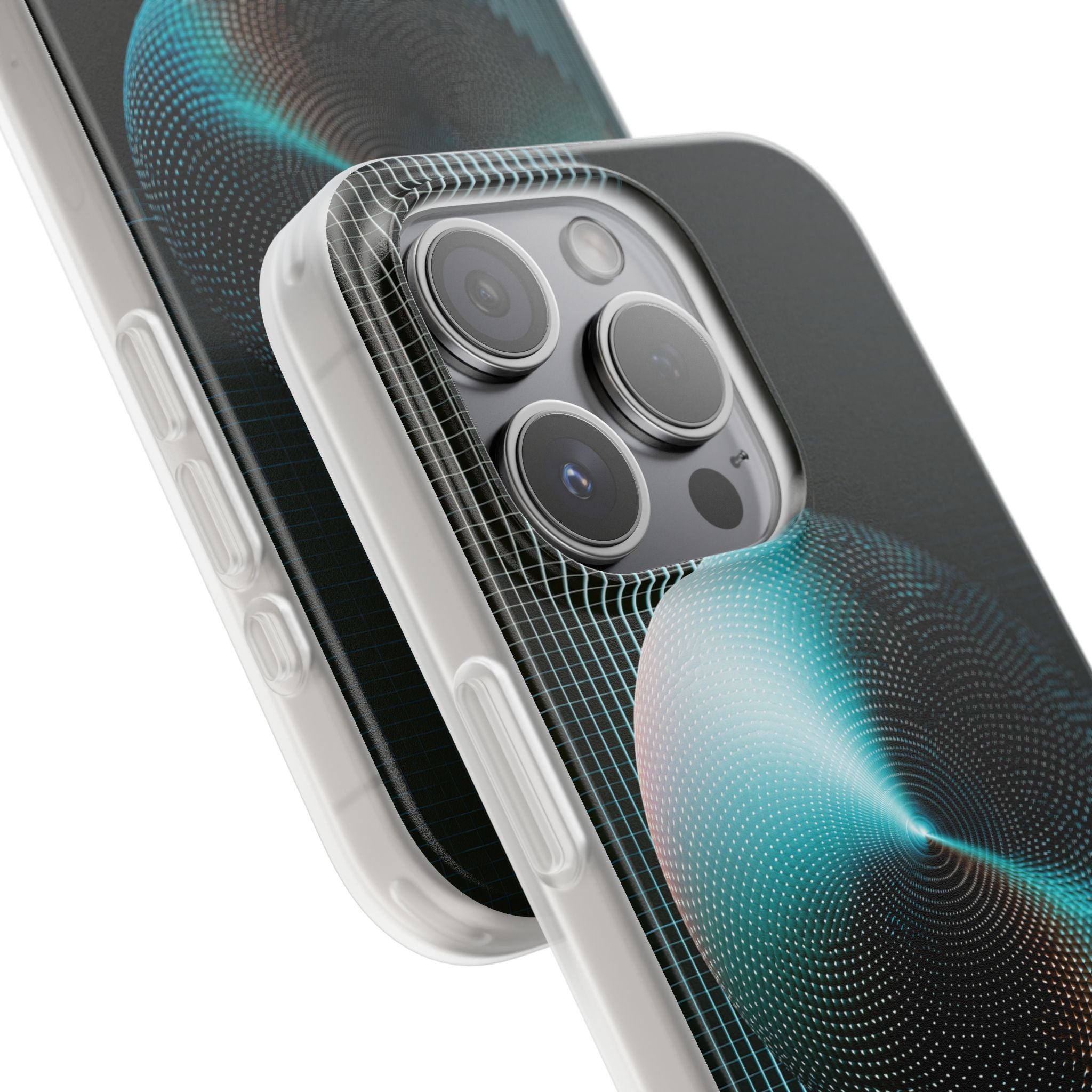 Blue Lite Phone Case for iPhone - Cyan Vector Sphere