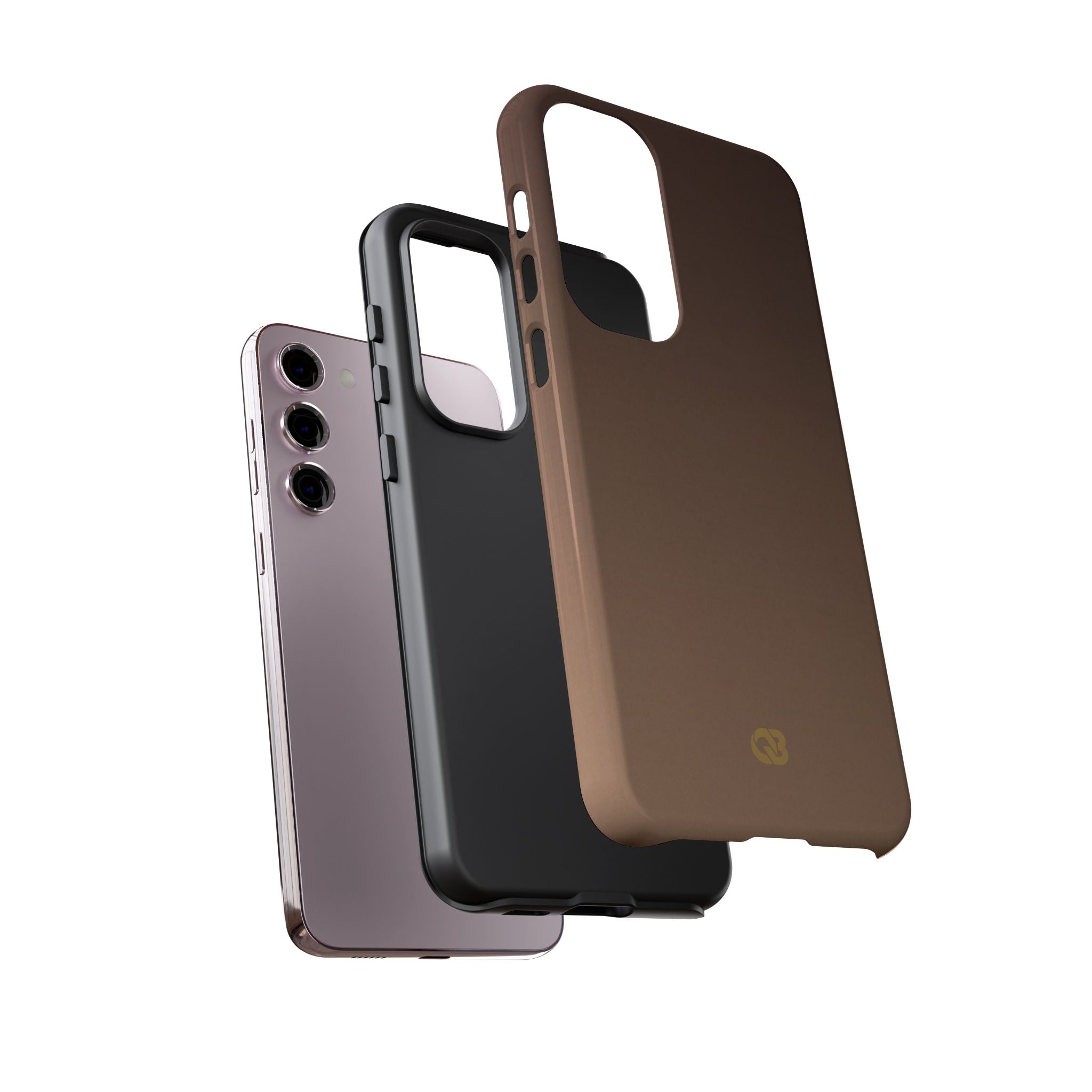 Brown Tough Phone Case for Samsung - Smoked Caramel Fade