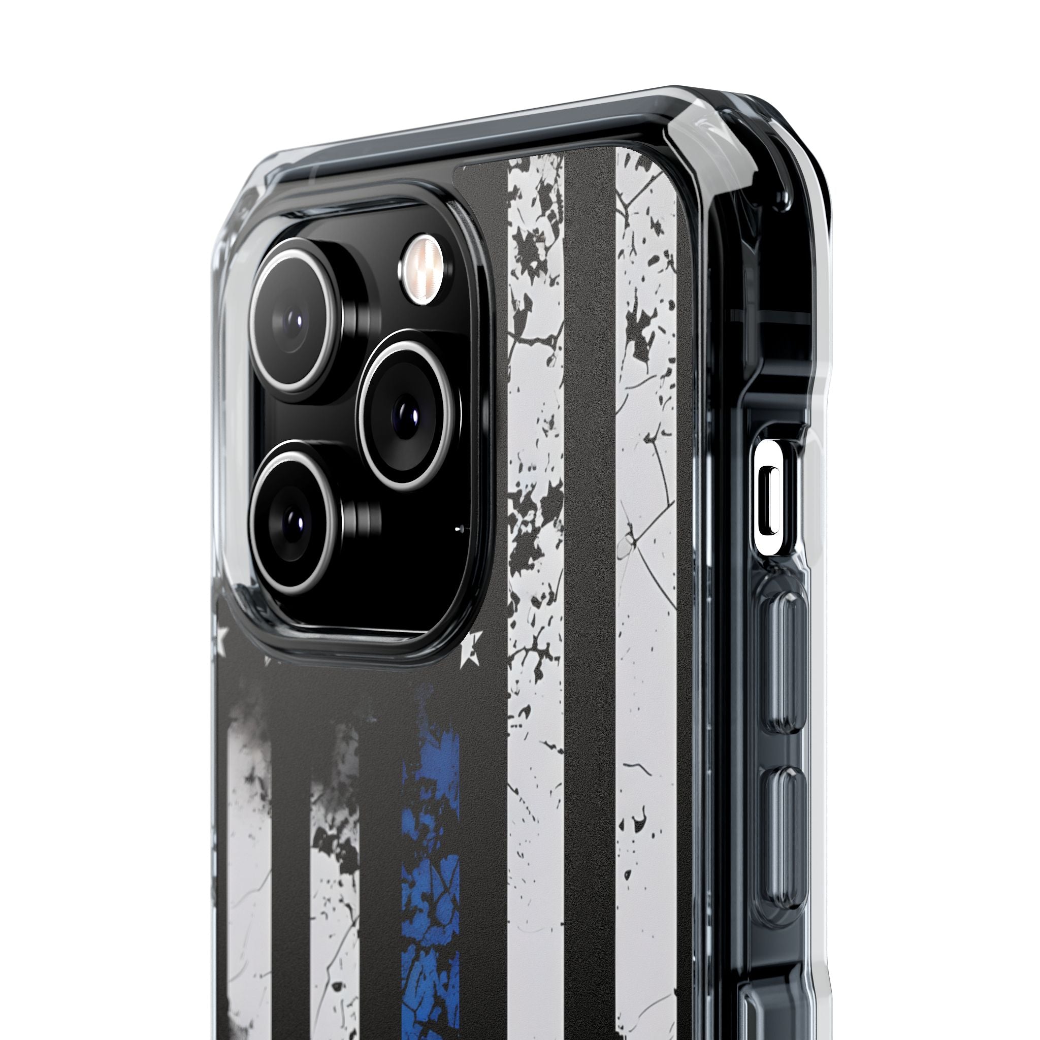 Blau gestreifte Flagge iPhone 14 Pro Case - Impact