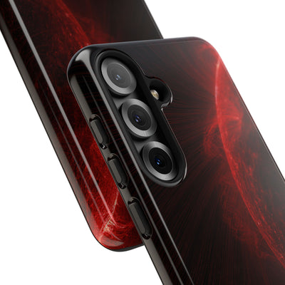 Red Tough Phone Case for Samsung - Solar Crimson Flare