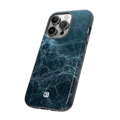 Teal Tough Phone Case for iPhone - Arctic Neural Mesh