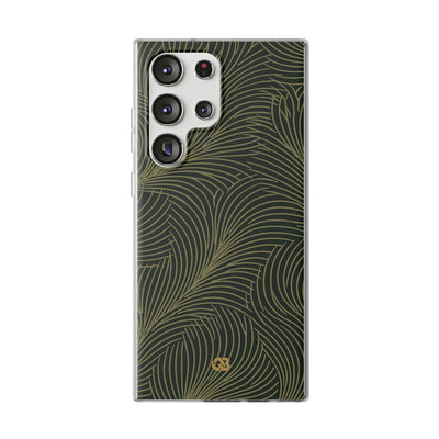 Green Lite Phone Case for Samsung - Dark Olive Plume