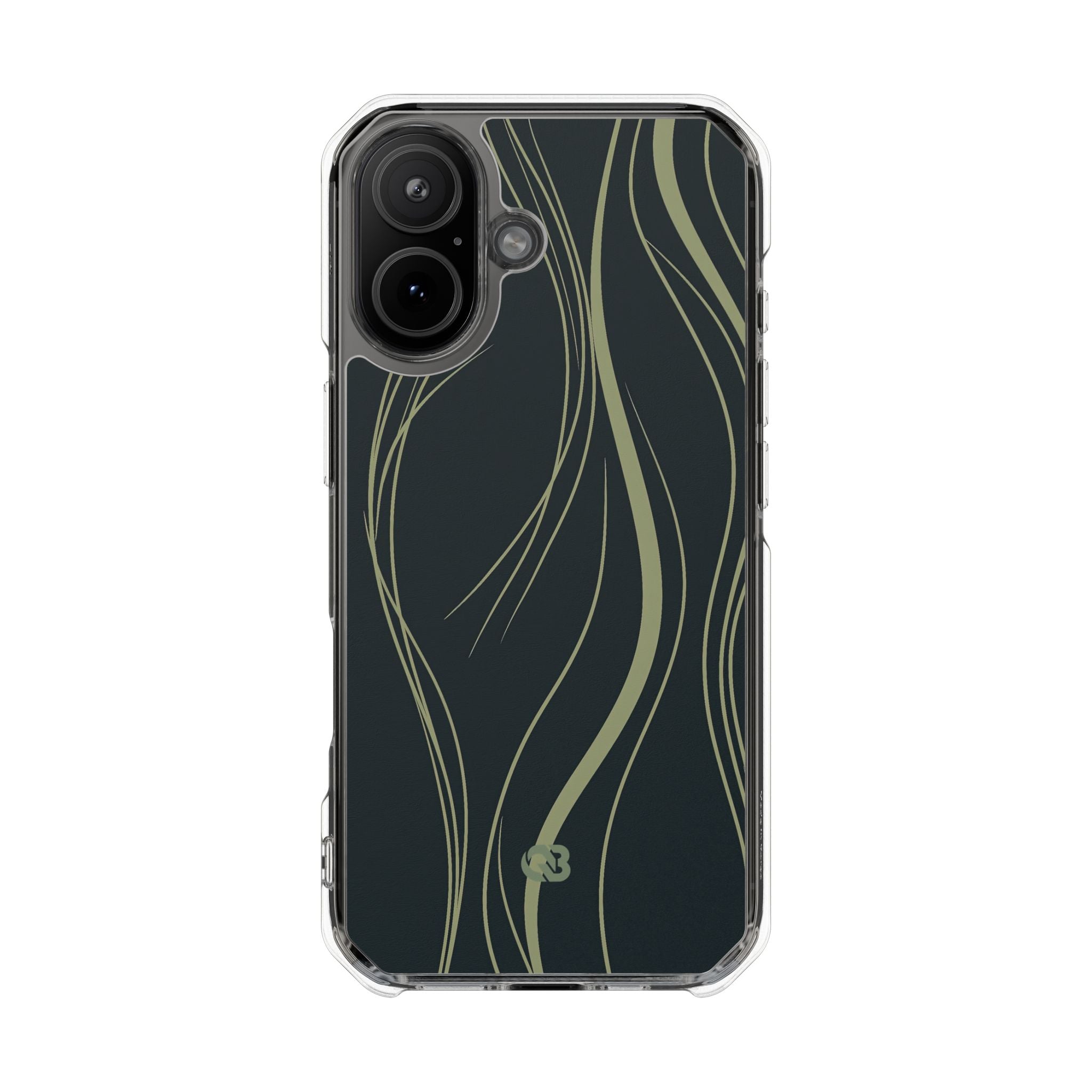 Green Impact MagSafe Phone Case for iPhone - Obsidian Sage Flow