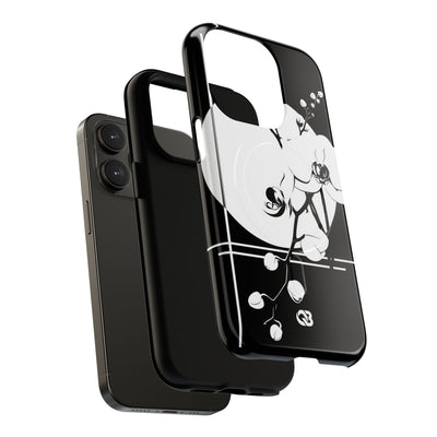 Black Tough 2.0 Magsafe Phone Case for iPhone - Lunar Orchid Grid