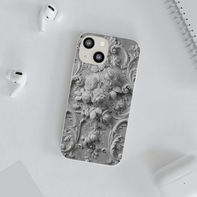 Rococo Marble Rose · Lite Phone Case for iPhone ·  White
