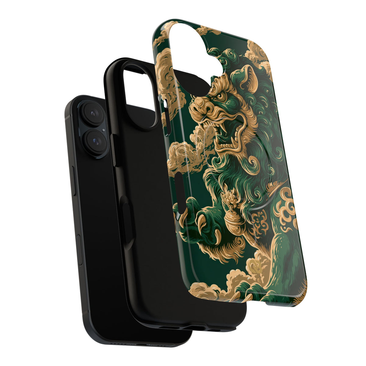 Imperial Guardian Lion · Tough 2.0 Magnetic Phone Case for iPhone · Green